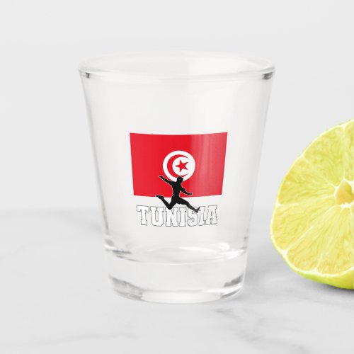 Tunisia Football Soccer National Team Shot Glass