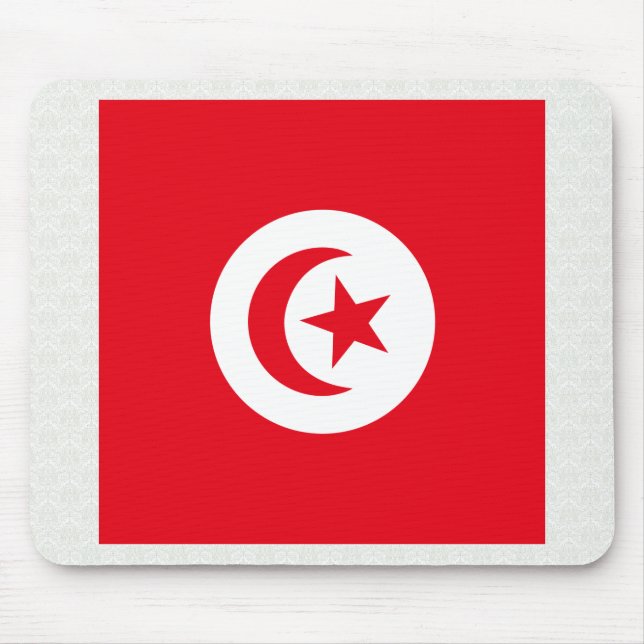 Tunisia High quality Flag Mouse Pad (Front)