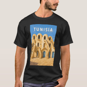 Tunisia Illustration Travel Art Vintage T-Shirt