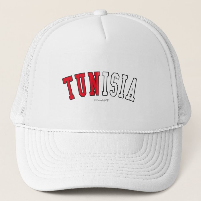 Tunisia in National Flag Colors Trucker Hat