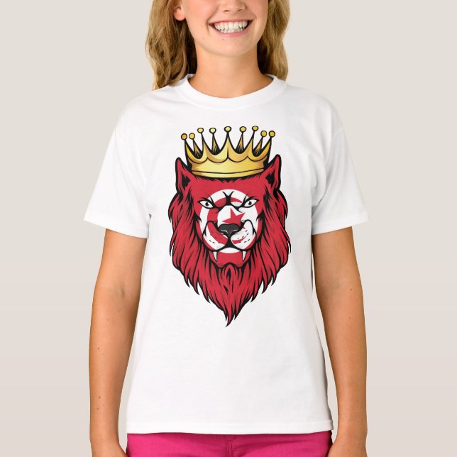 Tunisia   Lion King Flag T-Shirt (Front)