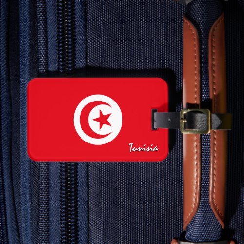 Tunisia Luggage Tags patriotic Tunisian Flag Luggage Tag