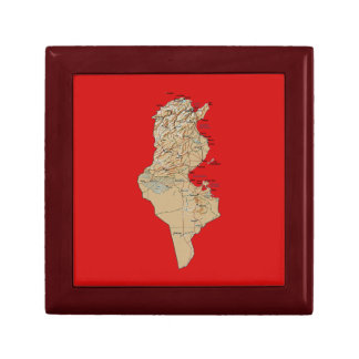 Tunisia Map Gift Box