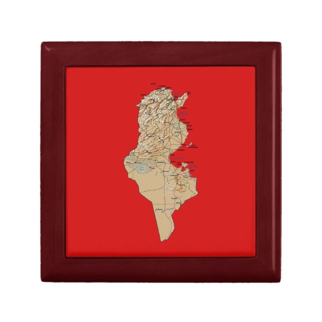 Tunisia Map Gift Box (Front)