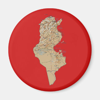 Tunisia Map Magnet