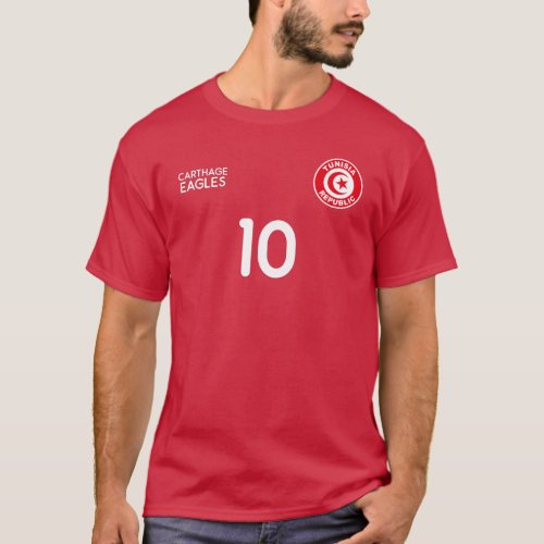 Tunisia National Football Team Soccer Retro Jersey T_Shirt