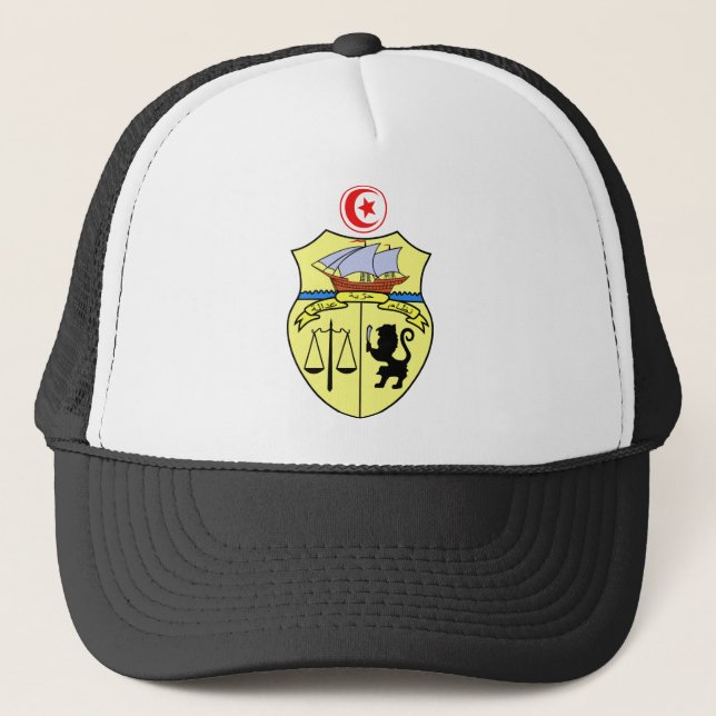 Tunisia Official Coat Of Arms Heraldry Symbol Trucker Hat (Front)