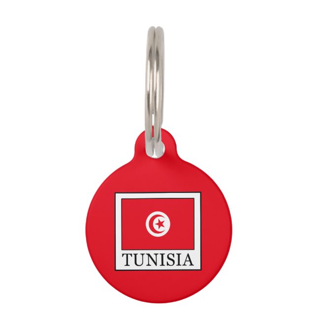 Tunisia Pet Name Tag (Front)