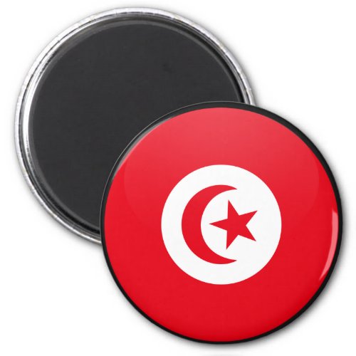 Tunisia quality Flag Circle Magnet