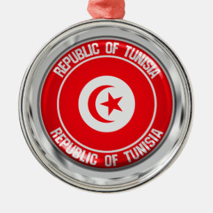 Tunisia Round Emblem Metal Ornament