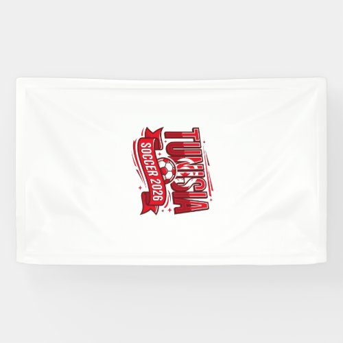 Tunisia Soccer 2026 Soccer Bold Country Typography Banner