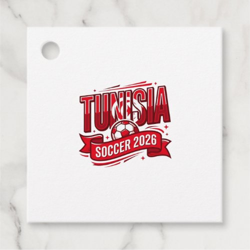 Tunisia Soccer 2026 Soccer Bold Country Typography Favor Tags