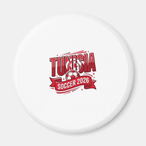 Tunisia Soccer 2026 Soccer Bold Country Typography Magnet
