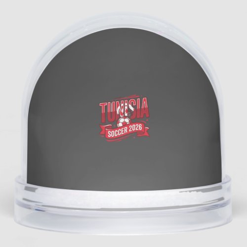 Tunisia Soccer 2026 Soccer Bold Country Typography Snow Globe
