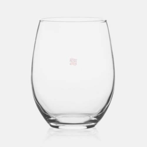 Tunisia Soccer 2026 Soccer Bold Country Typography Stemless Wine Glass