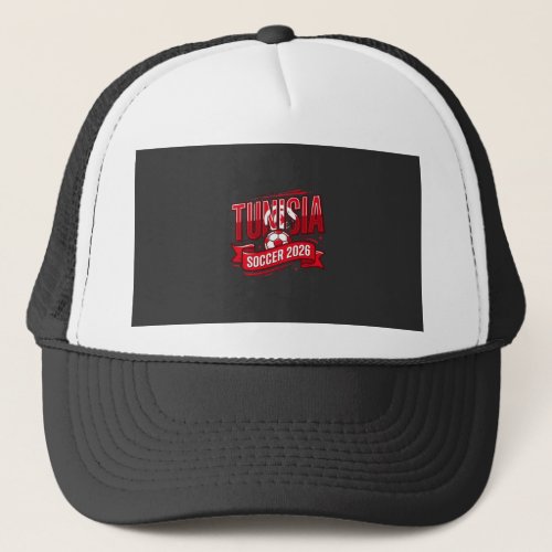 Tunisia Soccer 2026 Soccer Bold Country Typography Trucker Hat