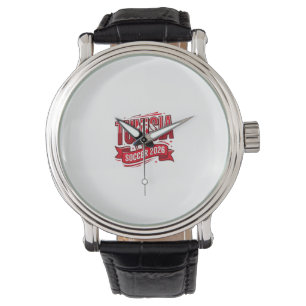 Tunisia Soccer 2026 Soccer Bold Country Typography Watch