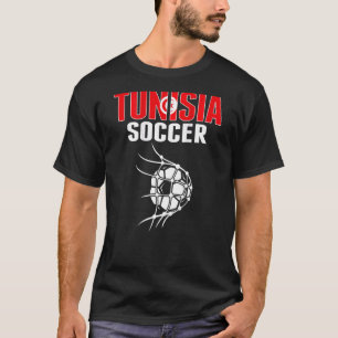 Tunisia Soccer Ball In Net  Tunisia Football Suppo T-Shirt