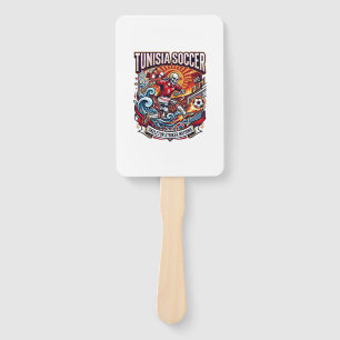 Tunisia Soccer Skeleton Striker Nations Premium Sp Hand Fan