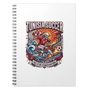 Tunisia Soccer Skeleton Striker Nations Premium Sp Notebook