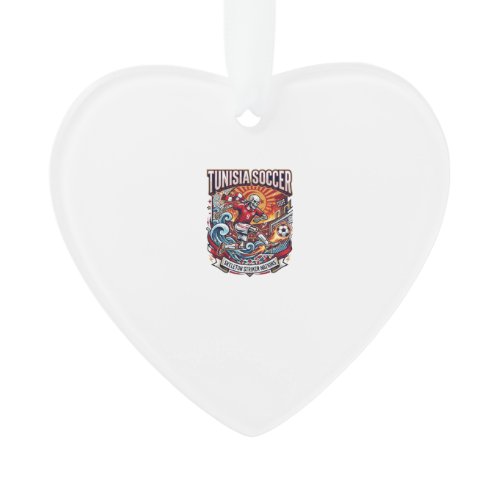 Tunisia Soccer Skeleton Striker Nations Premium Sp Ornament