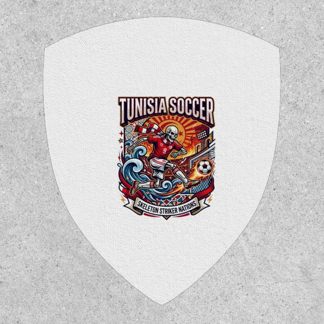 Tunisia Soccer Skeleton Striker Nations Premium Sp Patch (Front)