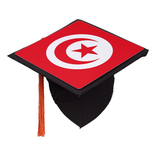 Tunisia & Tunisia Flag - Students / University Gra Graduation Cap Topper (Angled)