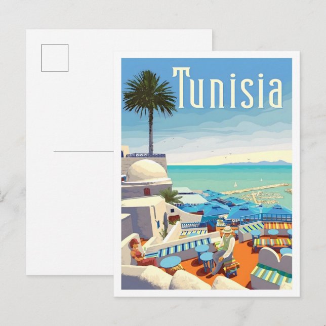 Tunisia Vintage Travel  Postcard (Front/Back)