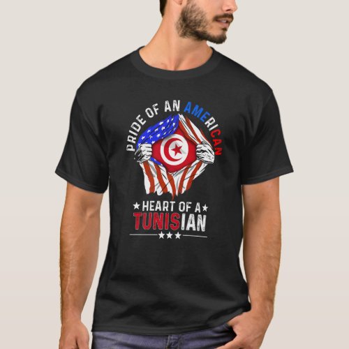 Tunisian American America Pride Foreign Tunisia Fl T_Shirt