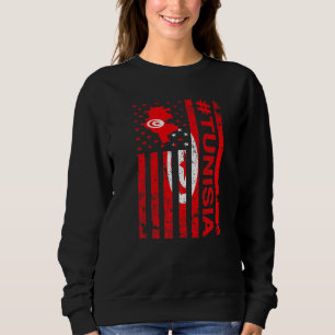 Tunisian American Flag  Tunisia Usa Pride Sweatshirt