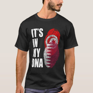 Tunisian And Qatari Mix Heritage Dna Flag T-Shirt