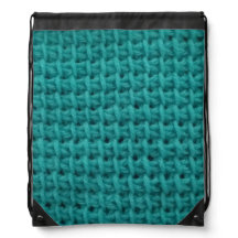 Tunisian Crochet Drawstring Backpack