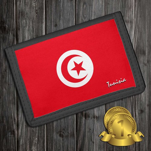 Tunisian flag fashion Tunisia patriots  sports Trifold Wallet