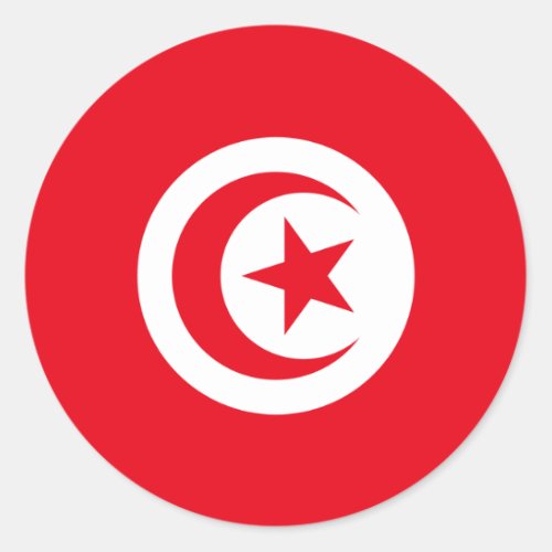 Tunisian Flag Flag of Tunisia Classic Round Sticker