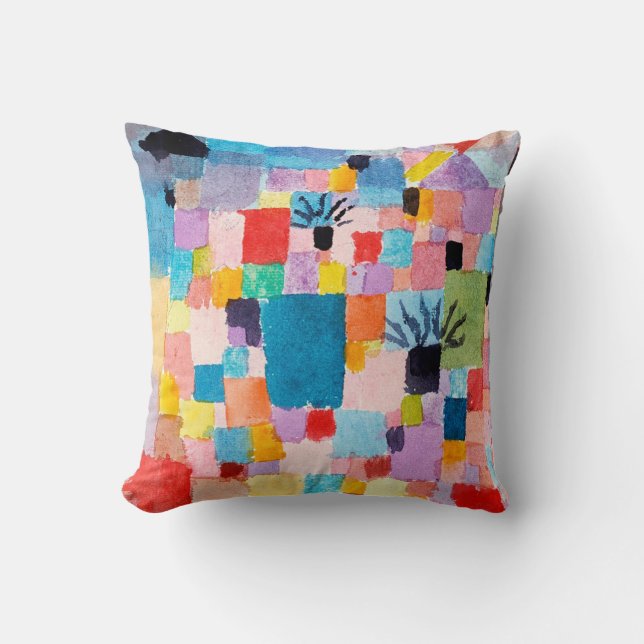 Tunisian Garden, Klee Throw Pillow (Front)
