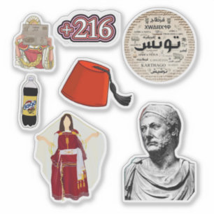 Tunisian Heritage Collage Sticker Pack