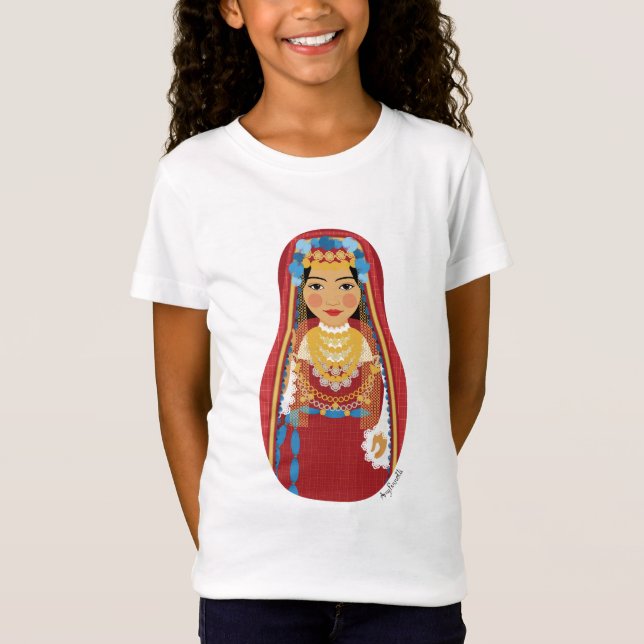 Tunisian Matryoshka Girls' T-Shirt (Front)