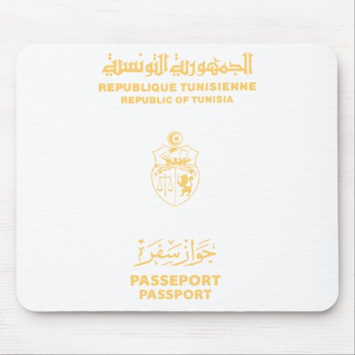 Tunisian tn passport mouse pad