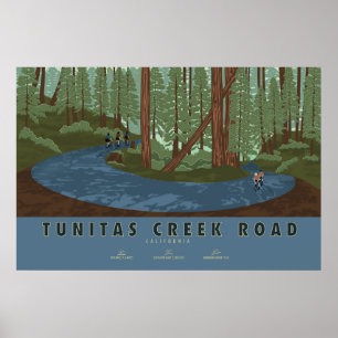 Tunitas Creek Road Cycling Poster