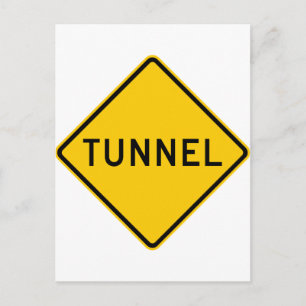 Tunnel Highway Sign Postcard