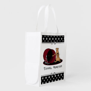Tunnel Monster - agility scared nervous dog funny Grocery Bag