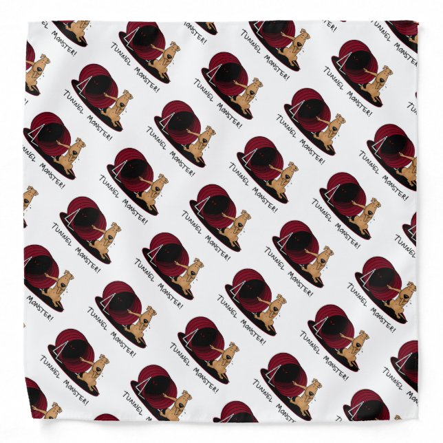 Tunnel Monster - funny dog agility Bandana (Front)