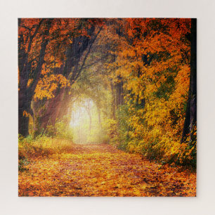 Tunnel of Autumn Trees Jigsaw Puzzle