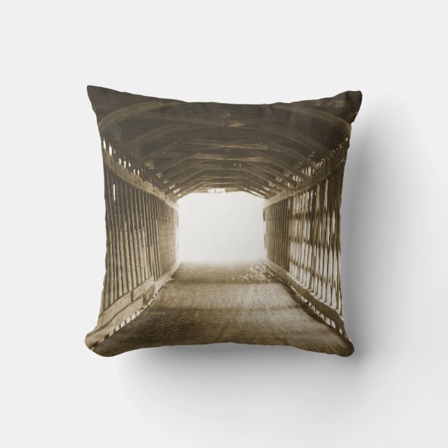 Tunnel of Light Throw Pillow (Front)