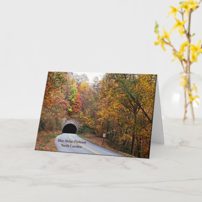 Tunnel on North Carolina's Blue Ridge Parkway, Card (Yellow Flower)