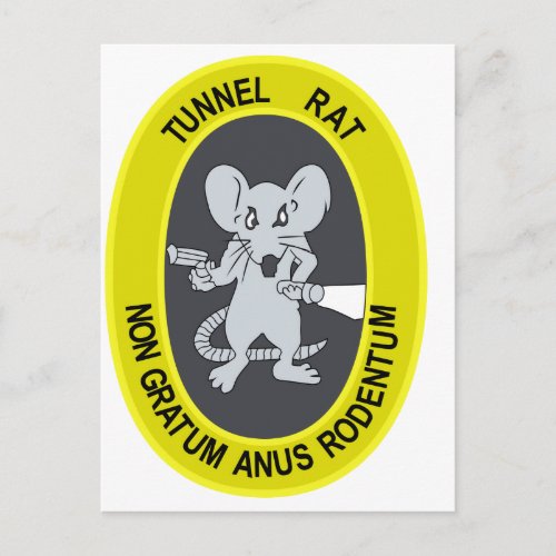 Tunnel Rat Non Gratum Rodentum Postcard