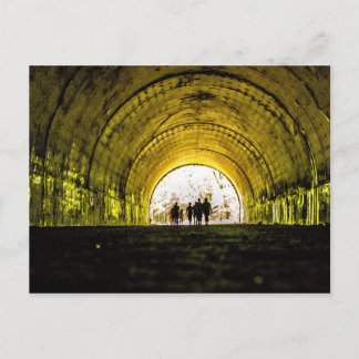 tunnel road to nowhere bryson city nature lake fon postcard