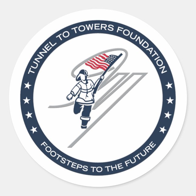 Tunnel to Tower Foundation Footsteps to The Future Classic Round Sticker (Front)