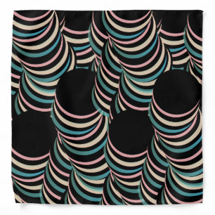 Tunnel Trippy Hypnotic Stripes Print Bandana