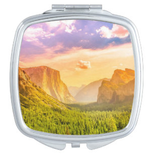 Tunnel View of Yosemite National Park Compact Mirror